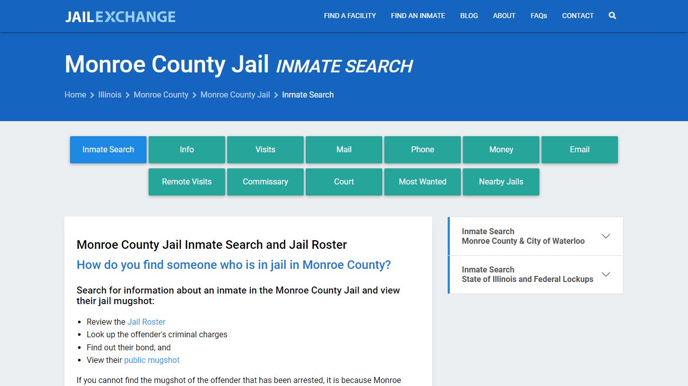 Inmate Search: Roster & Mugshots - Monroe County Jail, IL